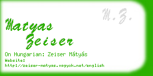matyas zeiser business card